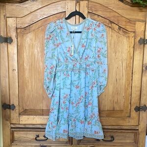 Max Studio Light Blue Floral Dress